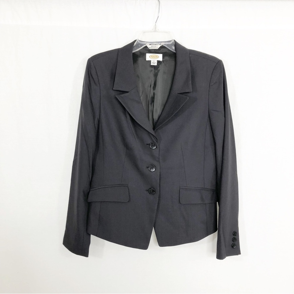 Talbots Italian Wool Career Blazer Jacket, Size 6, Gray